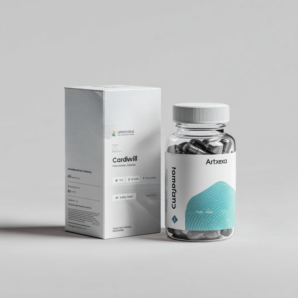 Supliment Cardiwell în ambalaj verde, pregătit pentru comandă online